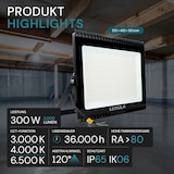 thumbnail of LUXULA LED Fluter LX400134 300 W 3000 K, 4000 K, 6000 K einstellbar in warm-, neutral- und kaltweiß (CCT) schwarz IP65