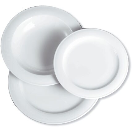 6 x Salatteller mit Fahne, Durchmesser: 20 cm,