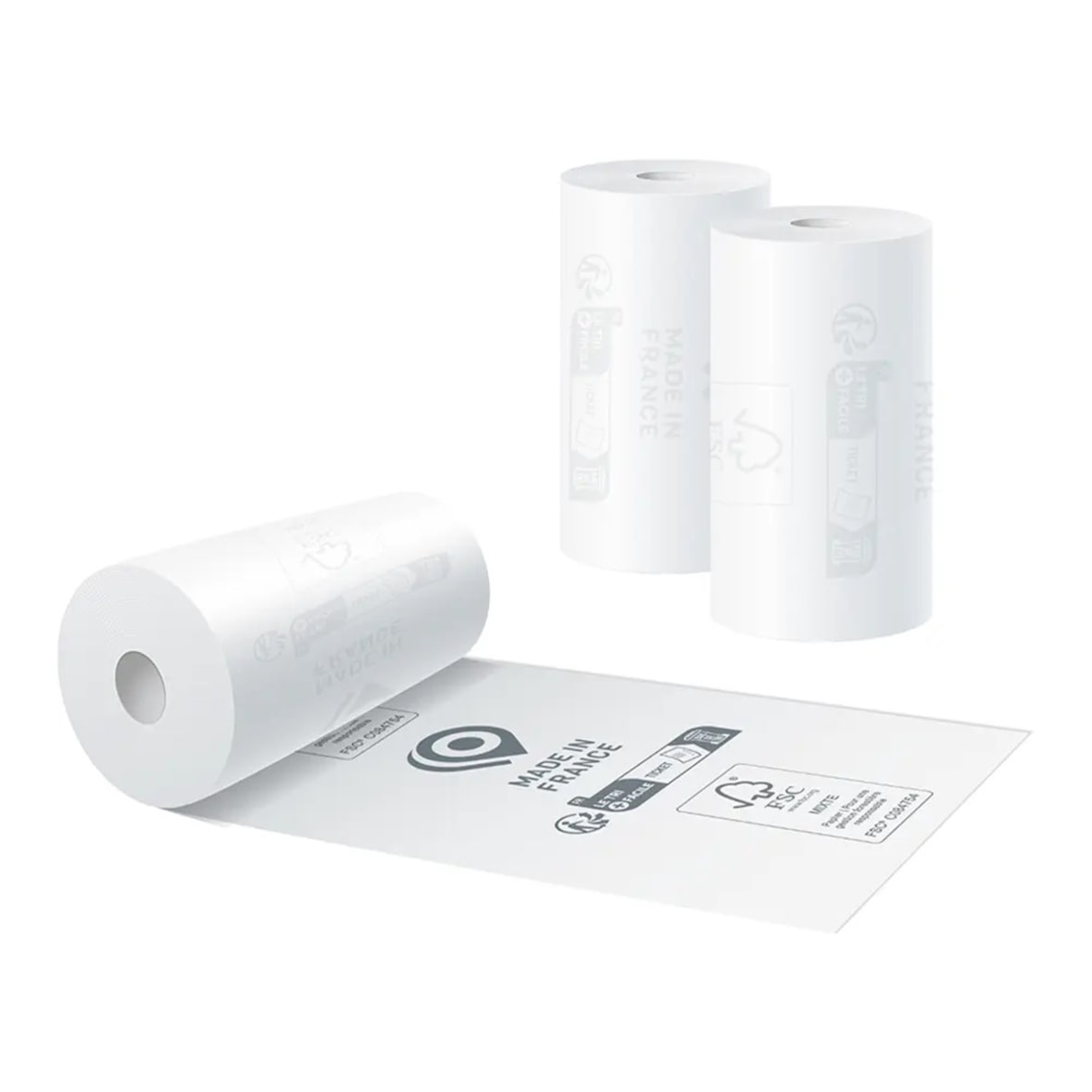 La Bobine Française - 50 Rouleaux TPE / Compatible SUMUP 57x30x12 mm | Premium 55 g/m² |avec logo TRIMAN (Loi AGEC) | Zéro BPA