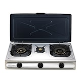 thumbnail of Orbegozo hornillo a gas FO 3500, gas butano o propano, encendido piezoeléctrico, dos quemadores de triple corona y un quemador pequeño, uso exterior