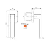 thumbnail of Fensterolive pulverbeschichtet Schwarz Fenstergriff Aluminiumgriff 45° Rasterung