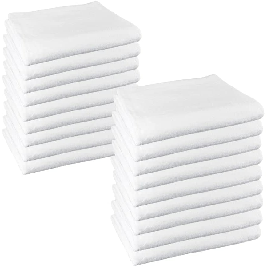 Pack de 20 toallas ducha 70x140 cm, 450 gr/m2, color blanco