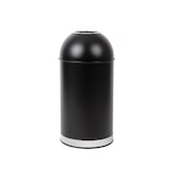 thumbnail of Bolero 40L zwarte stalen afvalbak met open deksel