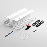 thumbnail of Albatros Kabelkanal Set D Weiss – Kabelmanagement aus pulverbeschichtetem Stahl für Schreibtische