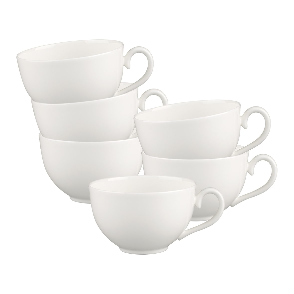 Villeroy & Boch White Pearl Cappuccinotasse 310 ml 6er Set