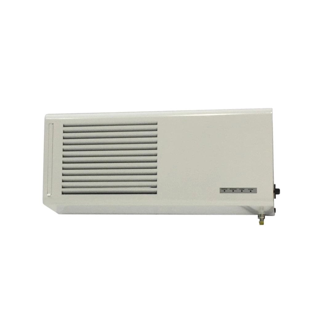 Déshumidificateur mural, débit d'air 160 m³/h, capacité déshumidification 12 L/24h à 30°C / 80% humidité relative.