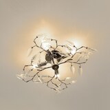 thumbnail of Helloshop26 - Plafonnier cristal suspension luminaire design LED diamètre 47,5 cm métal chrome argent  03_0005930