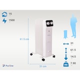 thumbnail of PURLINE Radiador de aceite 1500W bajo consumo con recipiente para humidificación HOTI OR1500