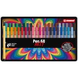 thumbnail of STABILO Boîte métal de 40 feutres de dessin pointe moyenne Pen 68 ARTY
