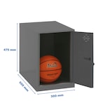 thumbnail of SimonRack Armadietto Piccolo Spogliatoio in metallo Bas 475x300x500, 1 Porte, Antrazite - Simonlocker
