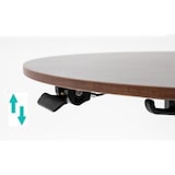 thumbnail of METRO PROFESSIONAL Gastro Klapptisch höhenverstellbar Massini, Alu, HPL Tischplatte, Steinoptik, Ø 60 x 75 - 110 cm, steingrau