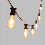 thumbnail of Guirlande guinguette ampoule vintage ST64 10M 2200K connectable extérieure câble noir