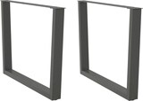 thumbnail of Helloshop26 - Set aus 2 V-förmigen Esstischbeinen 100 x 72–73,3 cm verstellbare Stabilität modernes Design aus anthrazitfarbenem 02_0056944