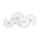 thumbnail of Déco murale Demi-cercles en métal noir 77 x 35 cm