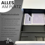 thumbnail of Bisley EasyRoll Rollcontainer mit Hängeregister, Container mit 2 Schubladen abschließbar aus Metall in schwarz, Büro Rollwagen für Hängemappen als