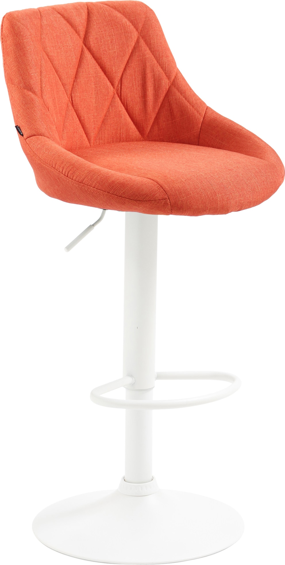 Barhocker Lazio Stoff orange/weiß