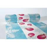thumbnail of MANK Tischläufer Airlaid Coline in Blau-Pink,  40 cm x 24 m, 1 Stück - Tischtuch Weihnachtskugeln Eiskristall