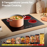 thumbnail of Plaque de cuisson vitrocéramique CDV 60 cm, 4 zones, 9 niveaux, commande tactile, 6400 W, CDVER64B