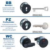 thumbnail of Innentür Türbeschlag Schwarz Edelstahl - Türdrücker Rosettengarnitur PZ