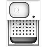 thumbnail of Stalgast Kombiniertes Edelstahl Handwaschausgussbecken, mit Aufkantung, 500x600x850 mm