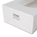 thumbnail of Greenbox - Bolsa tipo bloque con ventana S, 9 x 4,5 x 26 cm, lámina de PP, blanca, cinta con clip, papel kraft, 500 unidades.