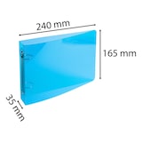 thumbnail of Exacompta - Réf. 51092E - Carton de 10 classeurs PP pour fiches bristols - 2 anneaux 25mm - Dos 35mm - Dimensions 16,5x24cm - Bleu