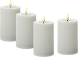 thumbnail of LED Kerzen LINA Rustik Optik für Adventskranz 7x11cm Timer weiß 4er Set