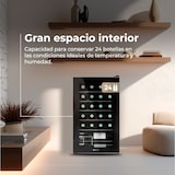thumbnail of Vinoteca EVVO VT24, capacidad 24 botellas, compresor, 12ºC regulable, auto-defrost, 45 dB, 5 baldas, diseño compacto