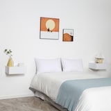 thumbnail of Set de 2 Mesitas de Noche Flotantes con 1 Cajón Diseño Montado en la Pared Estilo Moderno para Dormitorio 40x30x15 cm