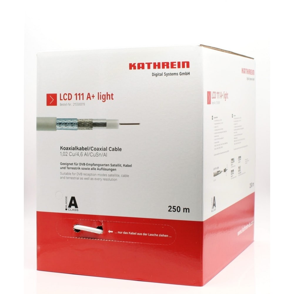 250 Mtr. Kathrein Koaxialkabel LCD111A+lig/250m Eca 215500019
