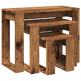 thumbnail of Tables gigognes 3 pcs vieux bois bois d'ingénierie Modèle Apex Atelier
