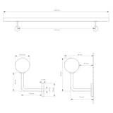 thumbnail of ECD Germany Edelstahl-Handlauf V2A 150 cm Ø 42 mm – Gebürstet, rostfrei, Innen & Außen, inkl. Wandhalterung, Treppengeländer & Haltegriff aus