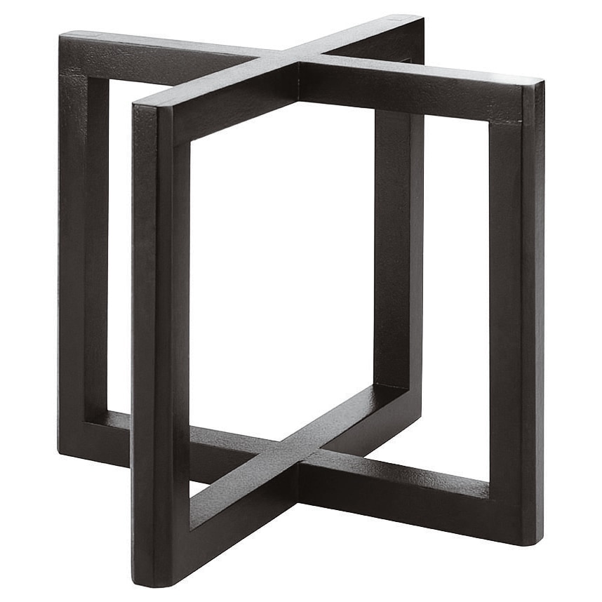 Supporto Cm 20X20 H 17,5 Legno Acacia Nero