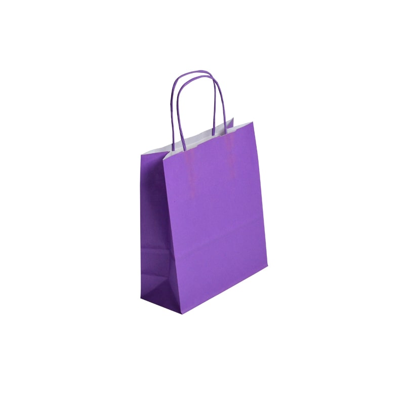 Borsa shopper manici intrecciati VIOLA 18+8x22 cm per 300 unità – Gimex