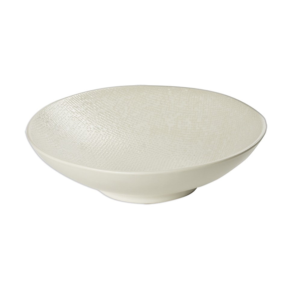 Assiette creuse Vésuvio blanc 19 cm x6 -  Rond Grès Table Passion 19.00x19.00 cm