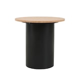 thumbnail of SIT Möbel Bijzettafel rond set van 2 | Tafelblad MDF met kurk naturel | Onderstel grenen zwart | B 50 x D 50 x H 45 cm | 19000-82 | Serie CORK