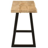 thumbnail of Décoshop26 -Banco de design rústico 105 cm madeira maciça de mangueira pés de aço em forma de U DEC024627