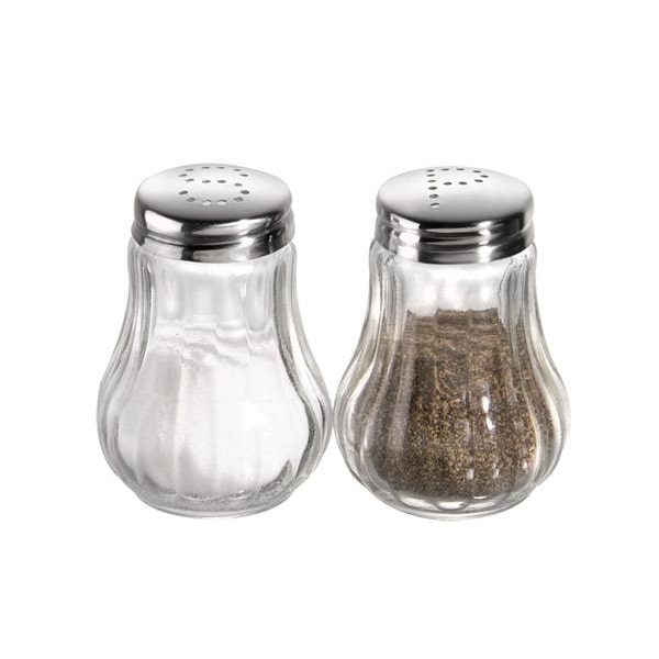 Set sel et poivre verre ondulé Aps Germany
