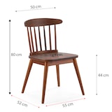 thumbnail of Pack 2 chaises Ben en bois couleur noyer