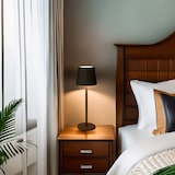 thumbnail of WellHome - Candeeiro de mesa LED recarregável Taupe com 24 luzes brancas quentes e 3 níveis de brilho Ø9x27,5 cm