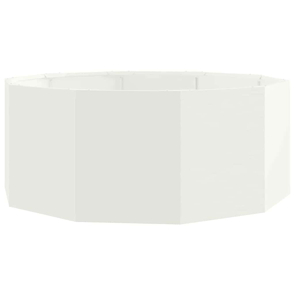 vidaXL Pflanzkübel Weiß 90 x 90 x 35 cm Stahl