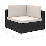 thumbnail of vidaXL 6-tlg. Garten-Lounge-Set mit Auflagen Poly Rattan Schwarz
