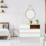 thumbnail of Sideboard MELMO S 120x40x76 cm 5 Schubladen weiß/eiche hjh LIVING