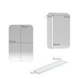 thumbnail of Spiegelschrank Bad Metall Glas Weiß 76x51x12 cm mit verstellbaren Einlegeböden, Wandmontage oder Unterputz, modernes Design und Stauraum
