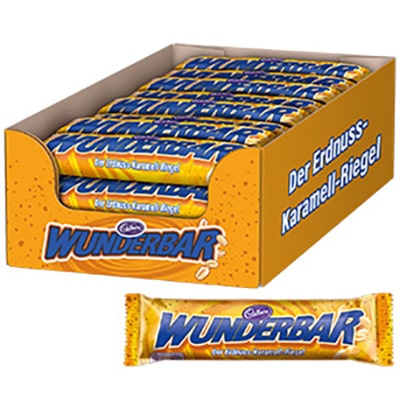 Cadbury Wunderbar Peanut-Butter Schokoriegel 24 x 49 g (1,17 kg)
