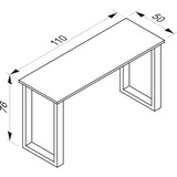 thumbnail of VCM Schreibtisch Lona Schwarz / Weiß H. 76 x B. 110 x T. 50 cm