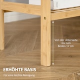 thumbnail of Regal Bambus Natur 62x33x112 cm 4 Ebenen Standregal für Wohnzimmer Bad Küche Balkon Büro, kombinierbares Gestell, 17 cm Bodenfreiheit