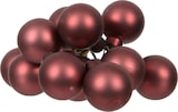 thumbnail of 144 Glaskugeln am Draht 2,5cm Weihnachtskugeln Spiegelbeeren matt - kleine Dekokugeln Christbaumschmuck Weihnachtsdeko Kastanienbraun