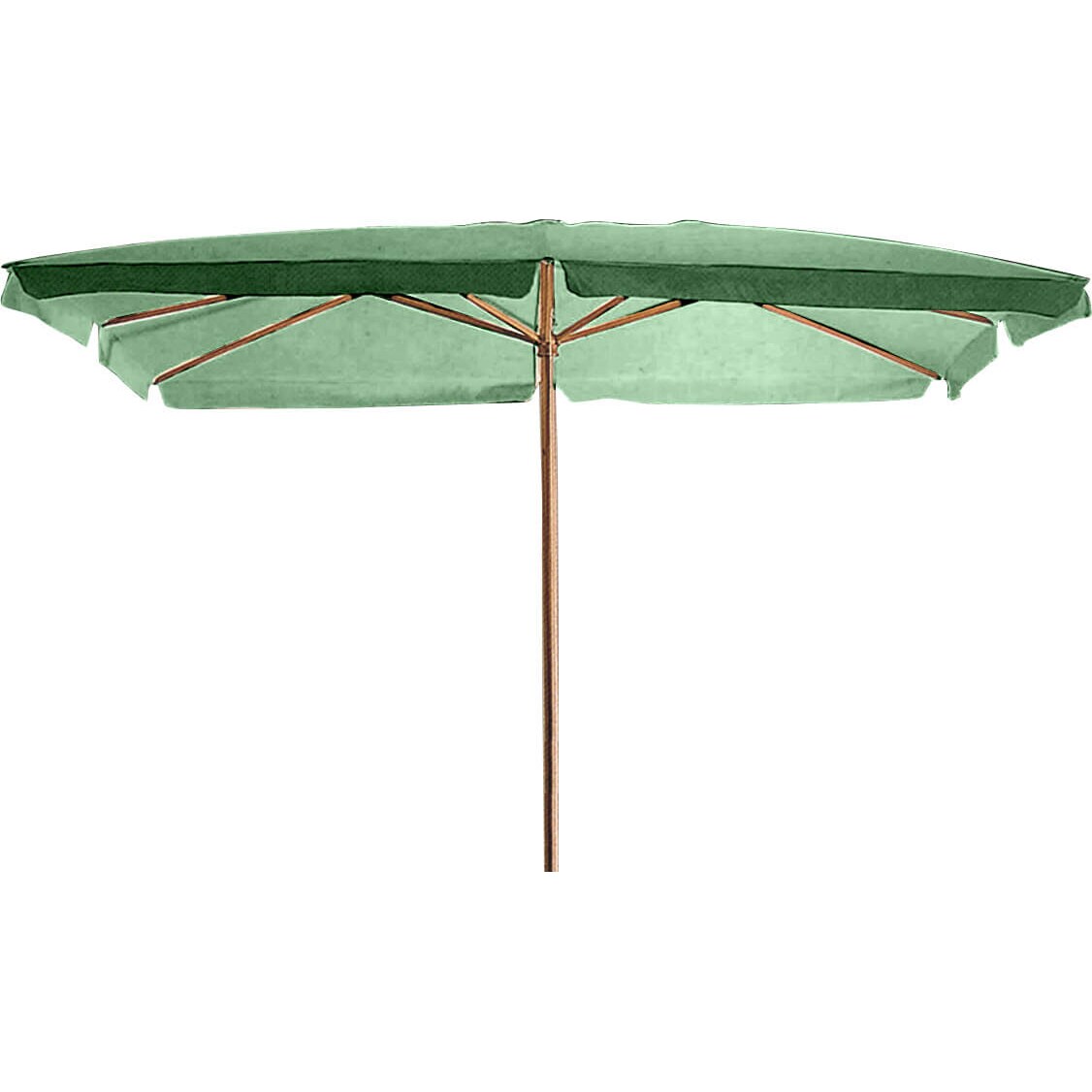 Ombrellone da Giardino in Legno 2x3m Bauer Verde