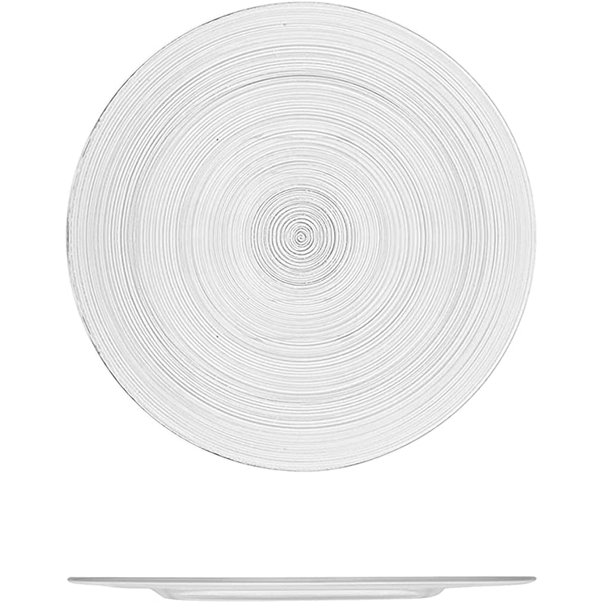 H&H Set 6 Piatti Pane in Vetro Circle Trasparenti 18cm